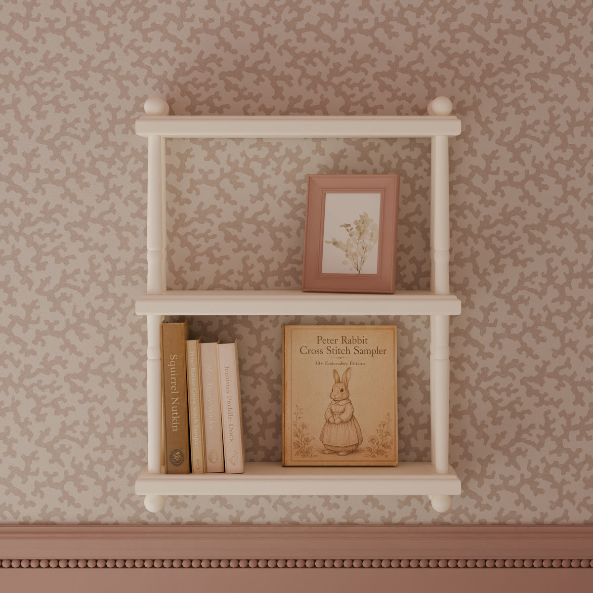 M7174RW,Namesake Kids,Liberty Tiered Wall Shelf in Warm White