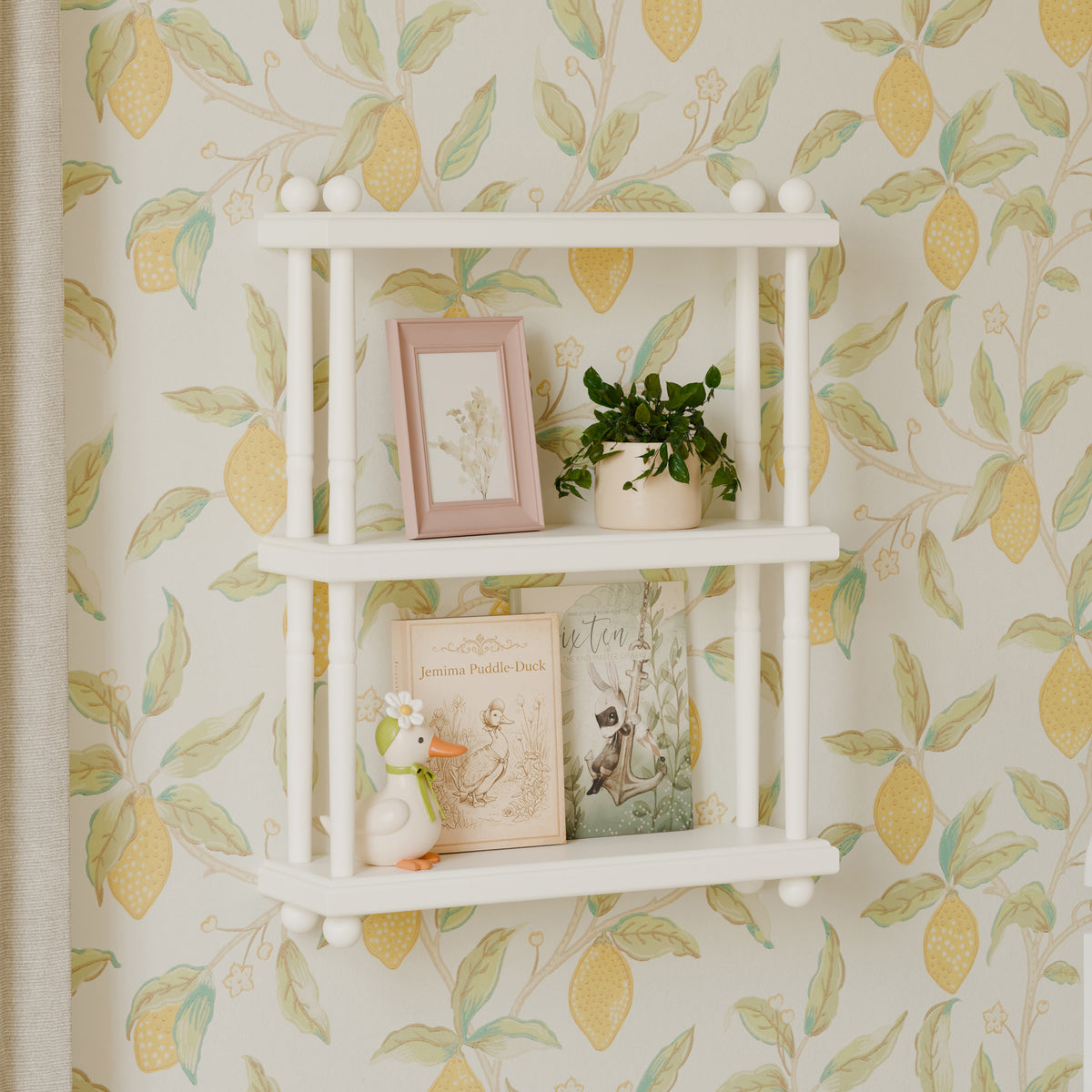 M7174RW,Namesake Kids,Liberty Tiered Wall Shelf in Warm White
