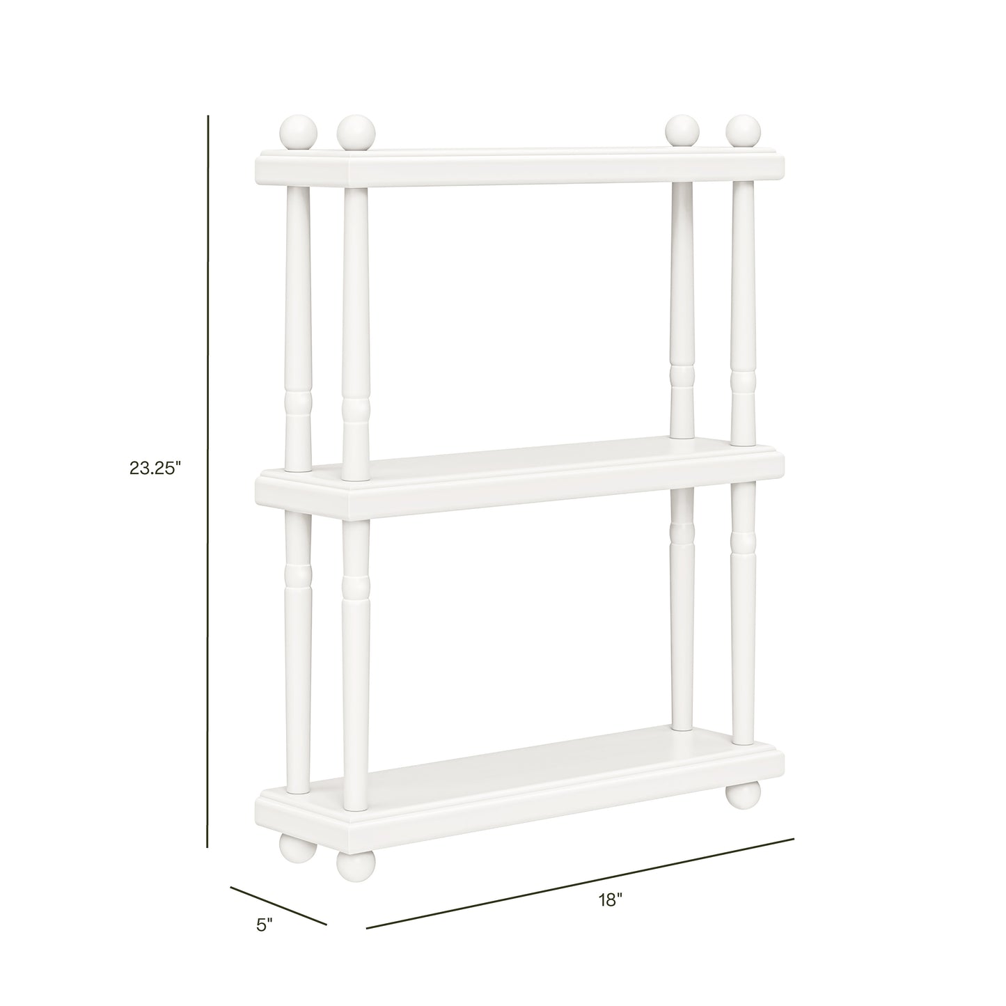 M7174RW,Namesake Kids,Liberty Tiered Wall Shelf in Warm White