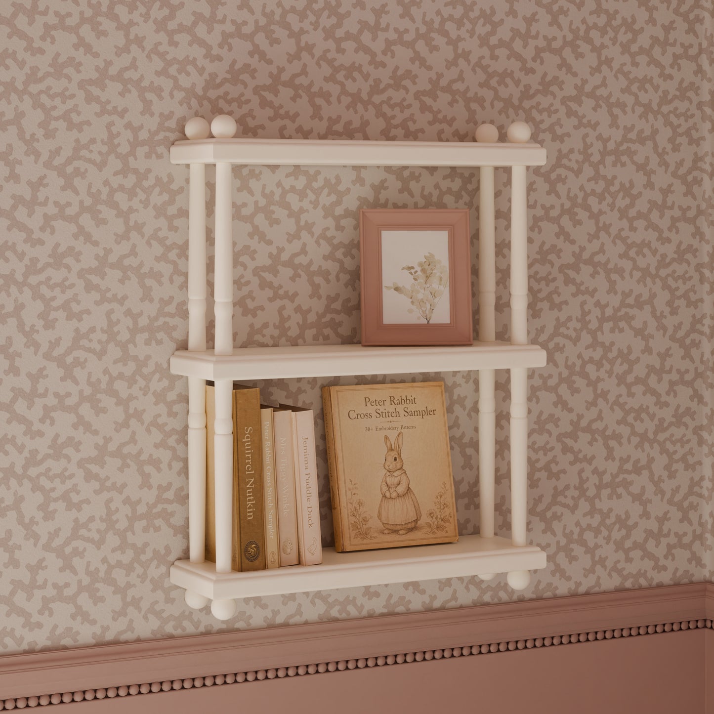 M7174RW,Namesake Kids,Liberty Tiered Wall Shelf in Warm White