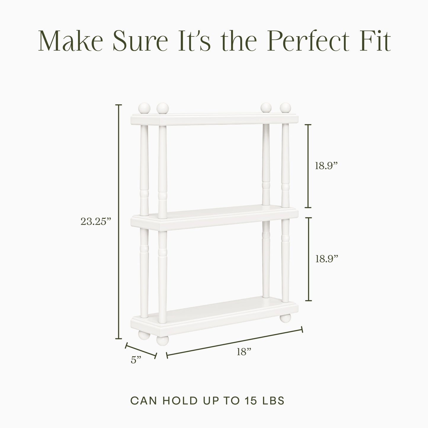M7174RW,Namesake Kids,Liberty Tiered Wall Shelf in Warm White