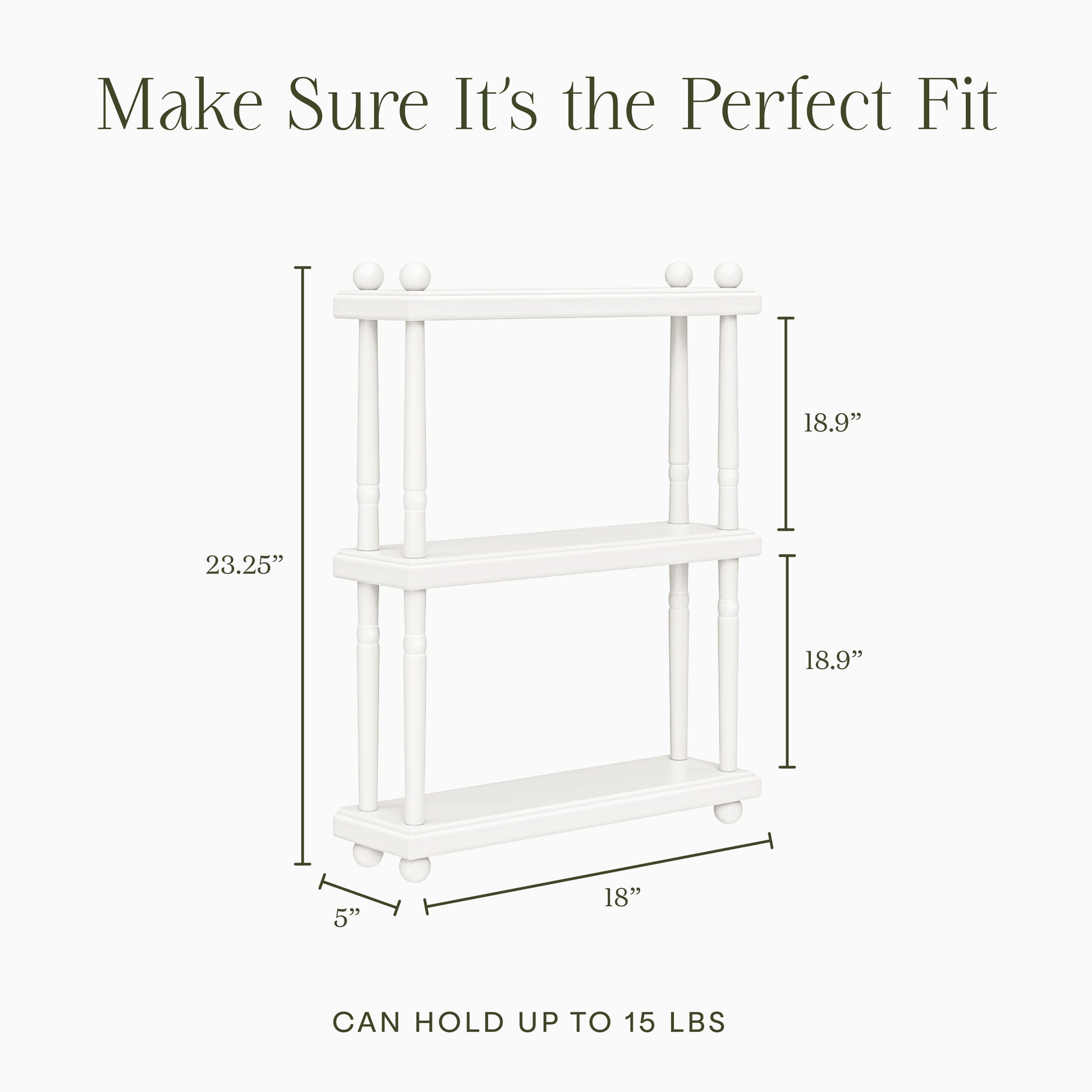 M7174RW,Namesake Kids,Liberty Tiered Wall Shelf in Warm White
