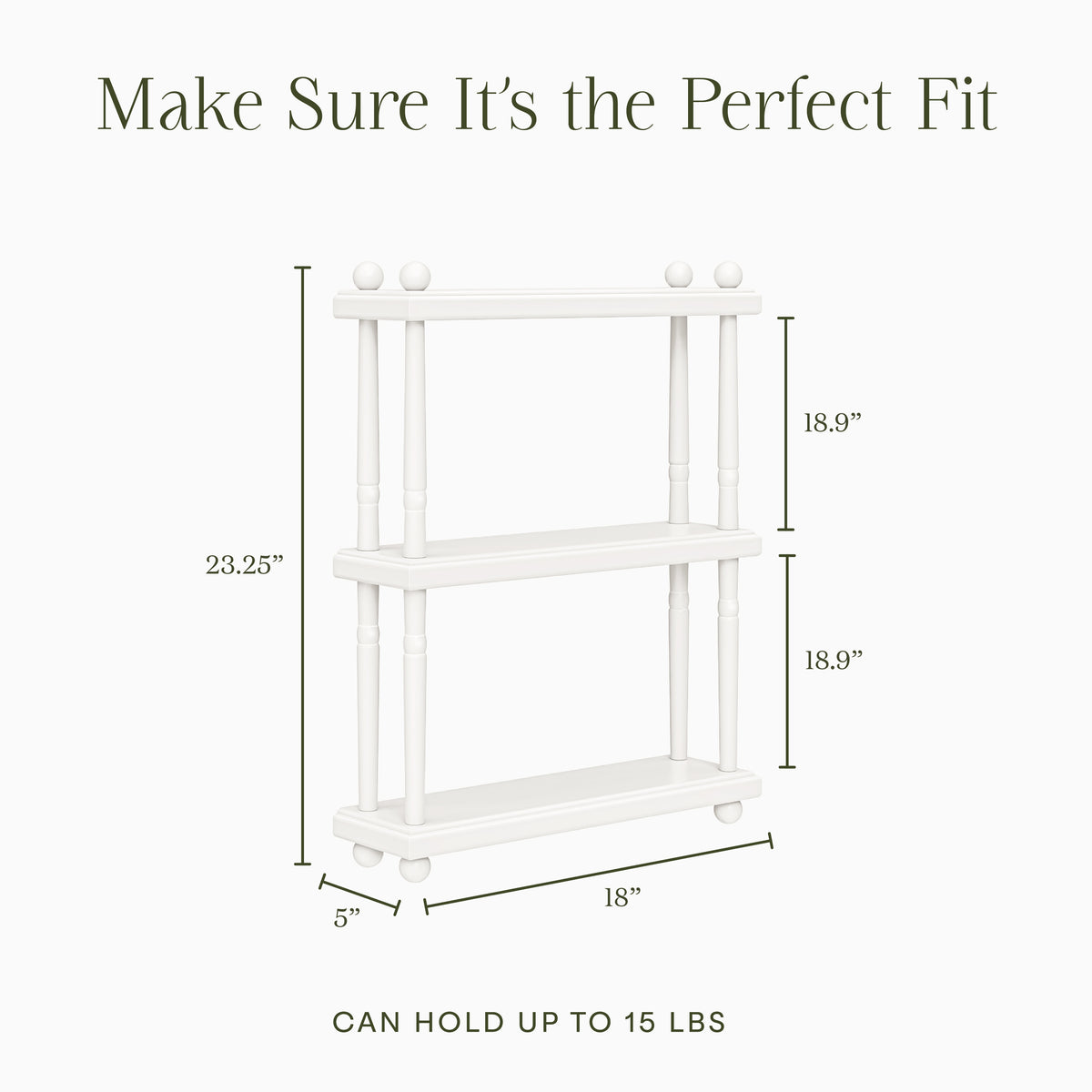 M7174RW,Namesake Kids,Liberty Tiered Wall Shelf in Warm White