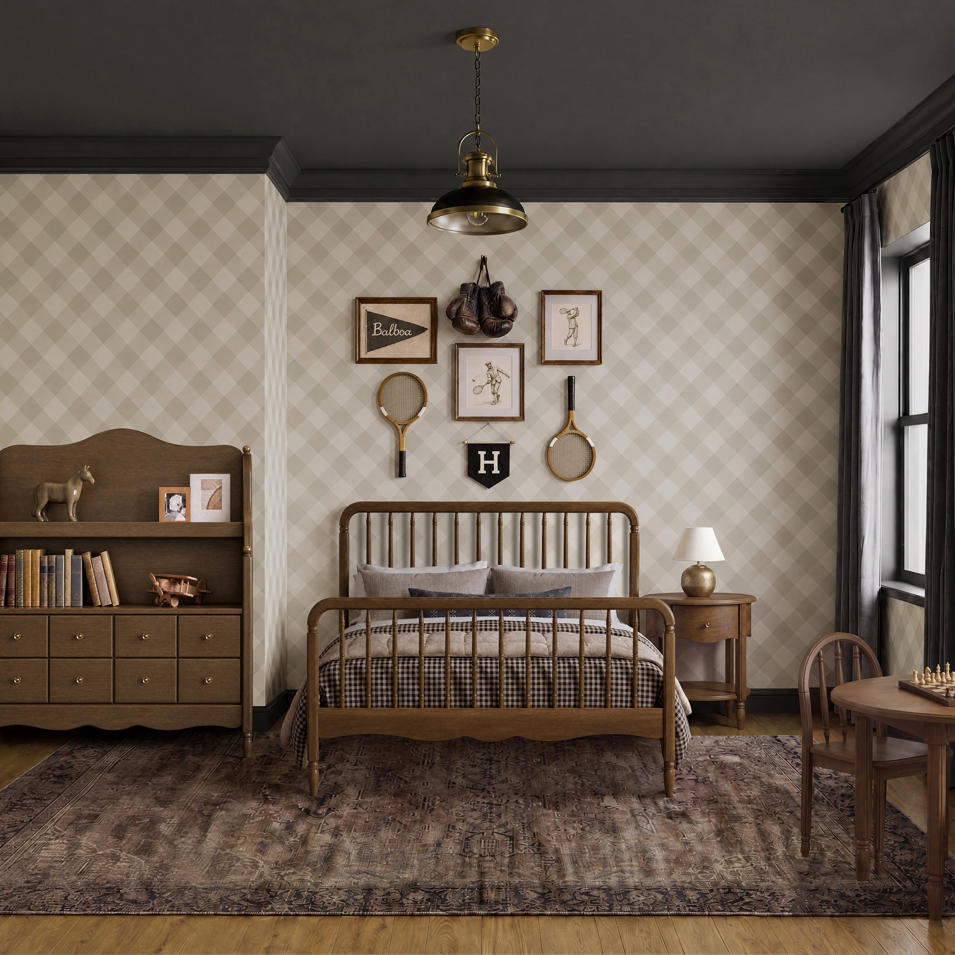 M7196NL,Namesake Kids,Liberty Spindle Full Bed in Natural Walnut