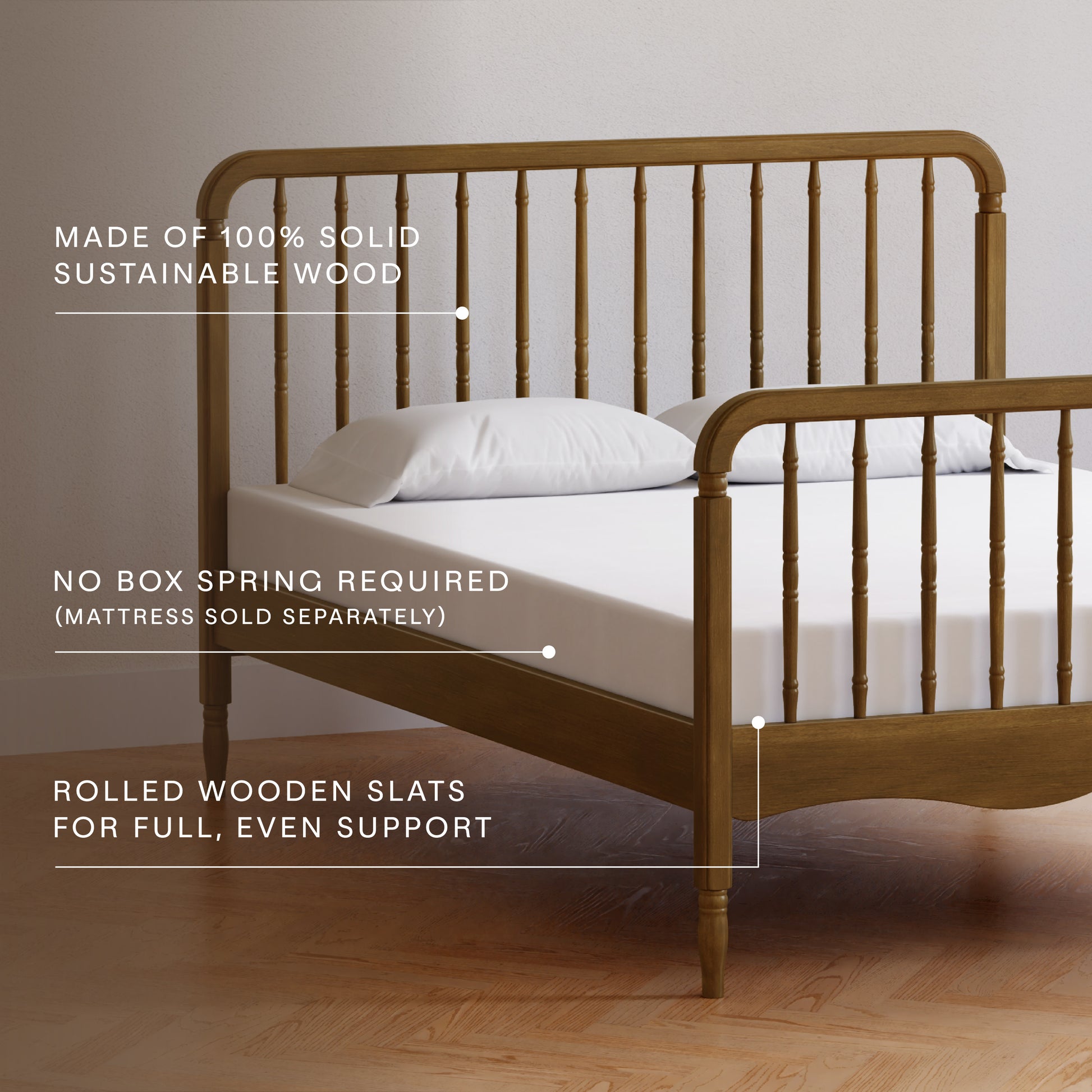 M7196NL,Namesake Kids,Liberty Spindle Full Bed in Natural Walnut