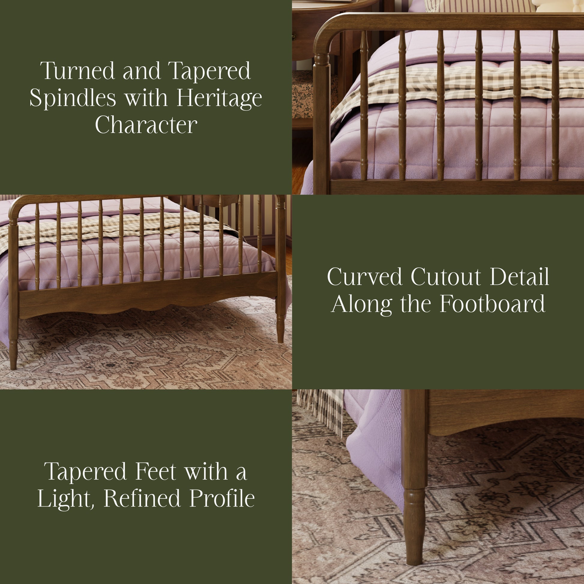 M7196NL,Namesake Kids,Liberty Spindle Full Bed in Natural Walnut