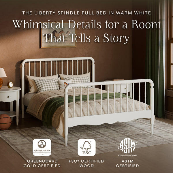 M7196RW,Namesake Kids,Liberty Spindle Full Bed in Warm White