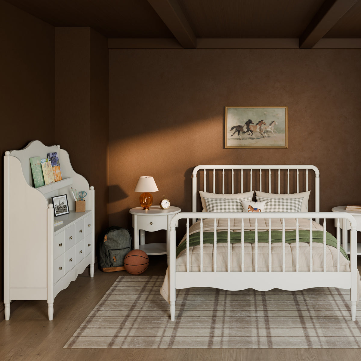 M7196RW,Namesake Kids,Liberty Spindle Full Bed in Warm White