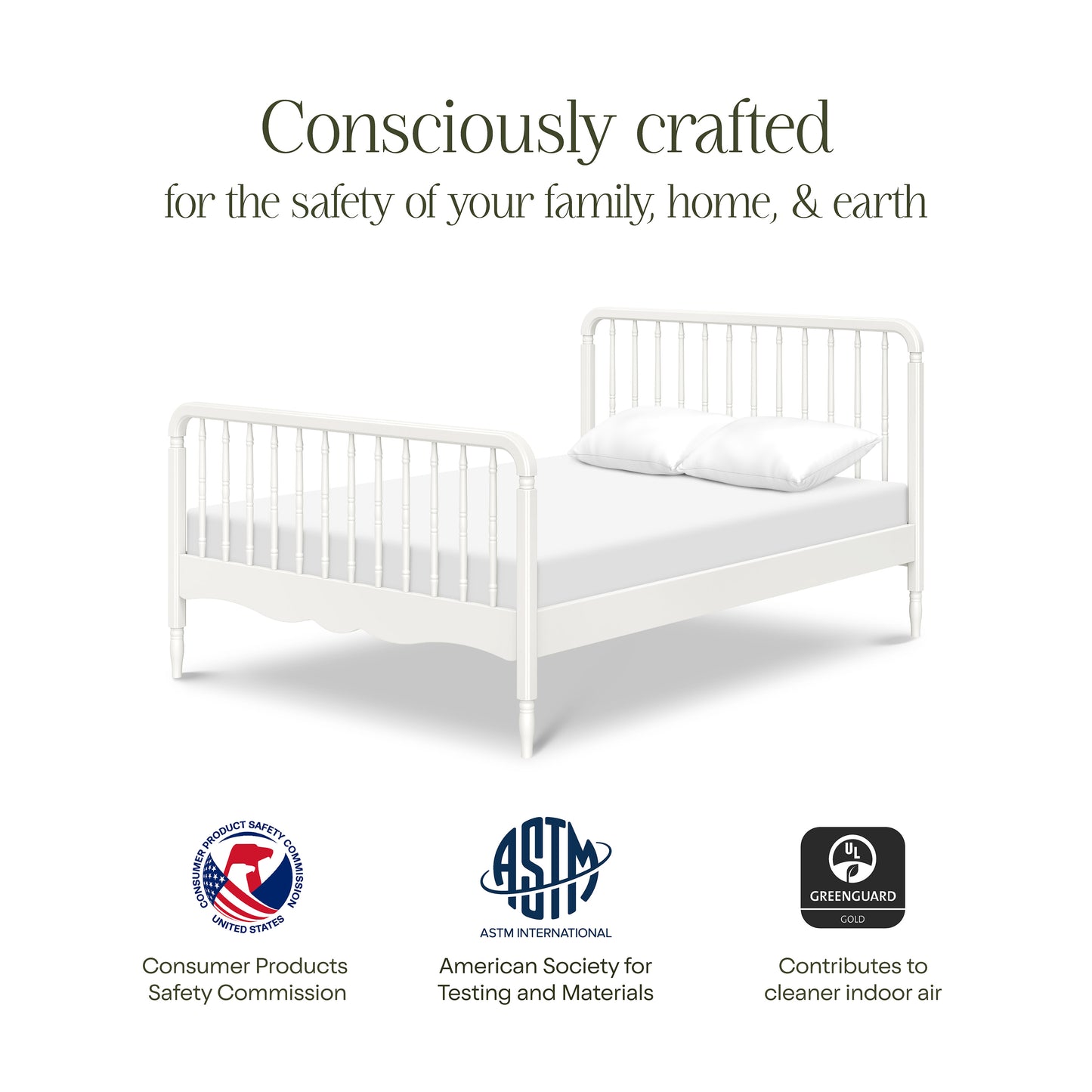 M7196RW,Namesake Kids,Liberty Spindle Full Bed in Warm White