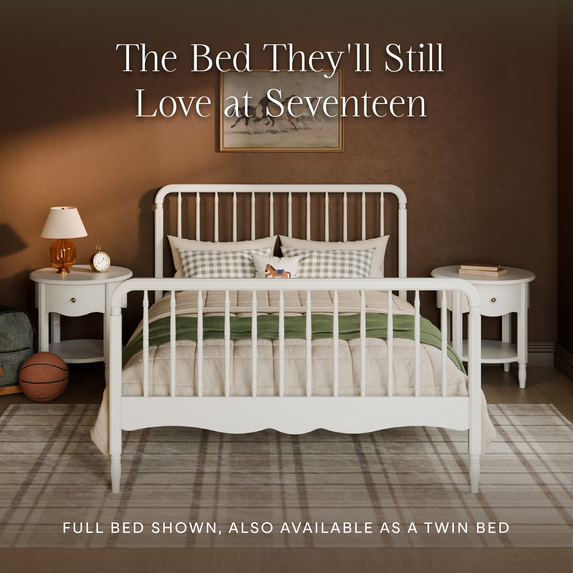 M7196RW,Namesake Kids,Liberty Spindle Full Bed in Warm White