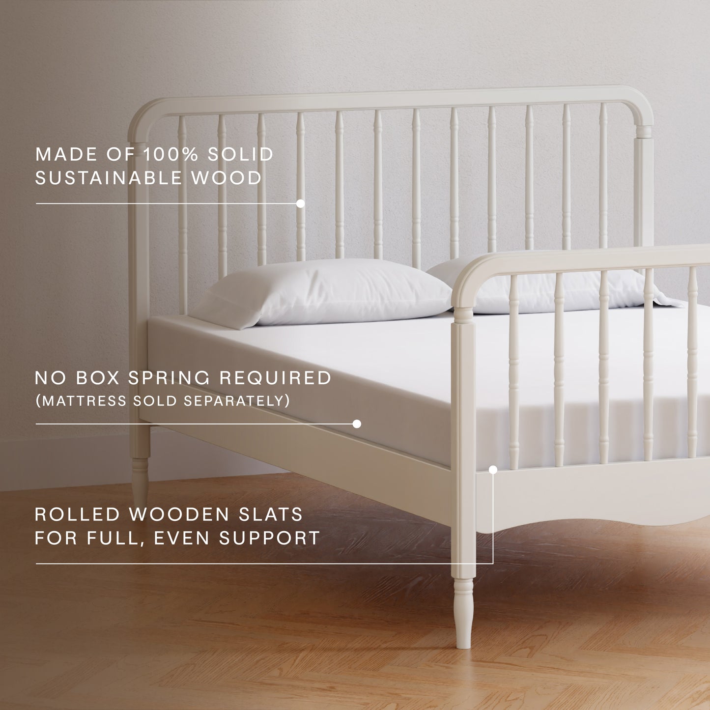 M7196RW,Namesake Kids,Liberty Spindle Full Bed in Warm White