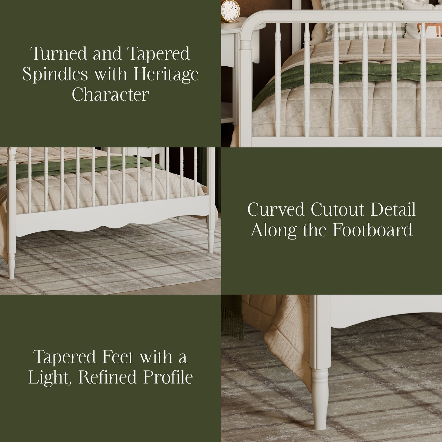 M7196RW,Namesake Kids,Liberty Spindle Full Bed in Warm White