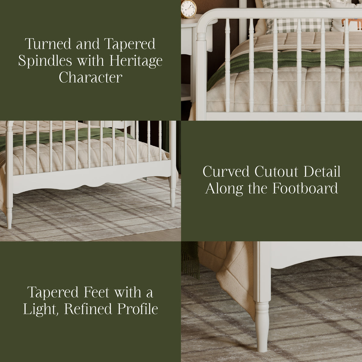 M7196RW,Namesake Kids,Liberty Spindle Full Bed in Warm White