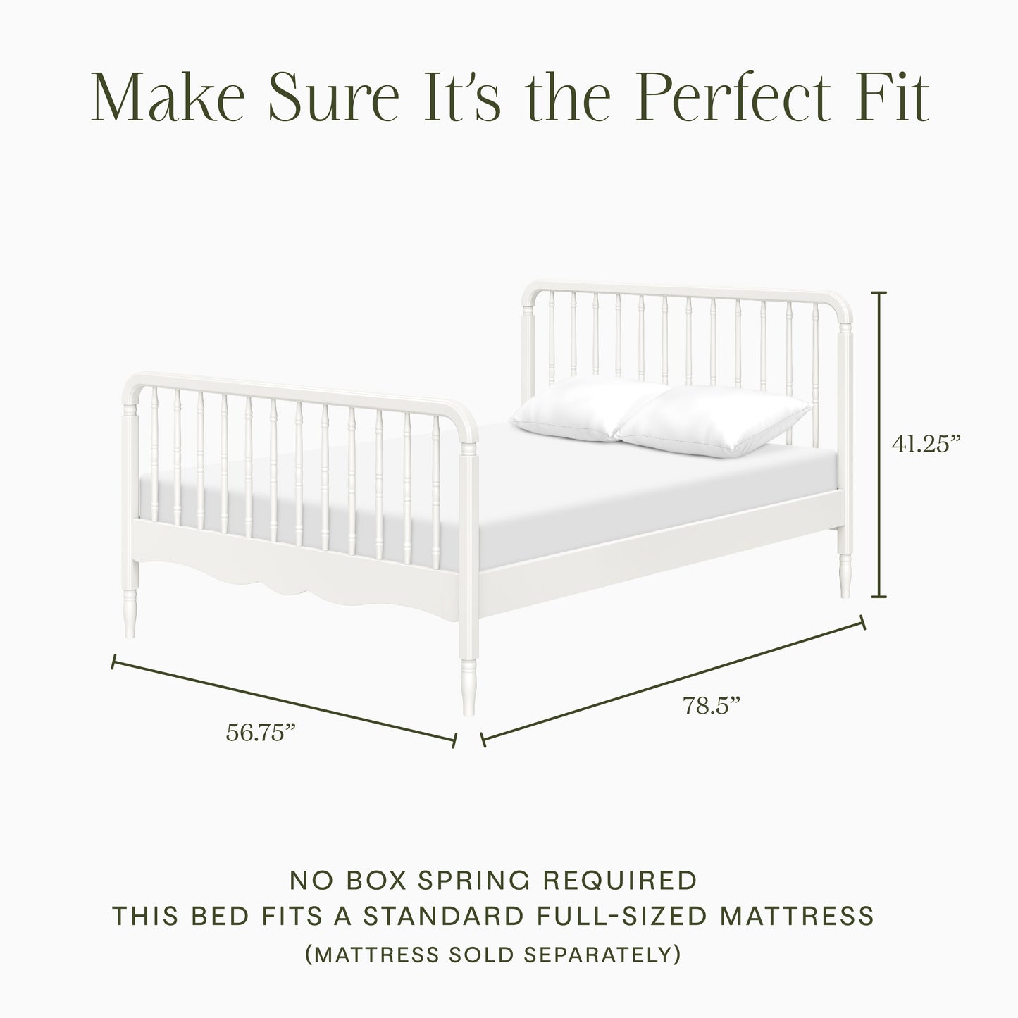 M7196RW,Namesake Kids,Liberty Spindle Full Bed in Warm White