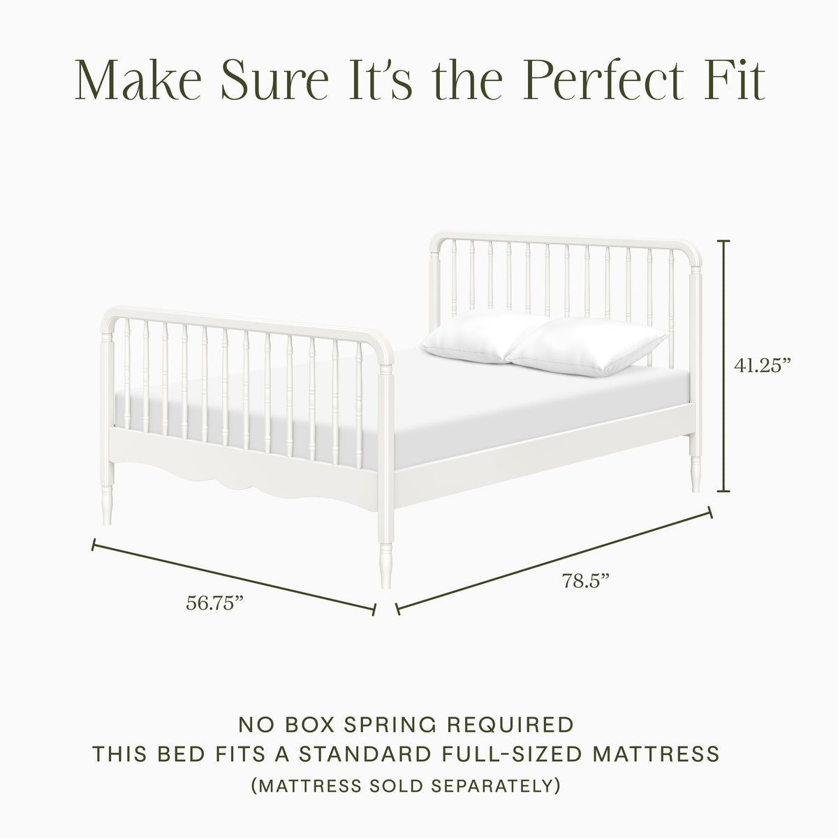 M7196RW,Namesake Kids,Liberty Spindle Full Bed in Warm White