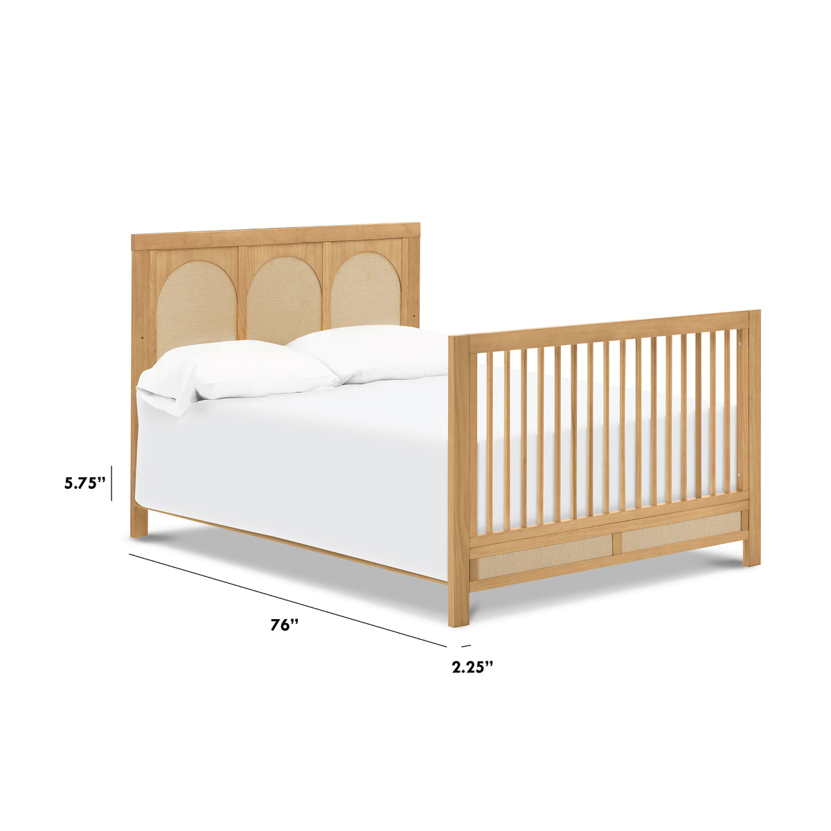 M7689HY,The MDB Family,Full Size Bed Conversion Kit in Honey