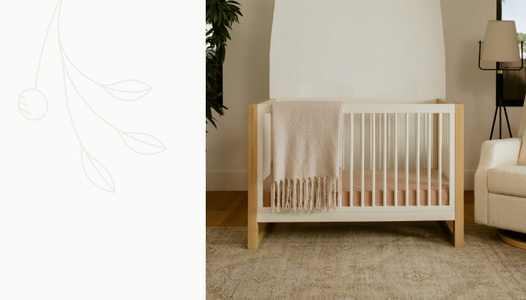 Modern wood hotsell crib