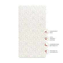 T31035IVS,Babyletto,Doodle Stars Organic Brushed Cotton Crib Sheet in Ivory with Navy Stars