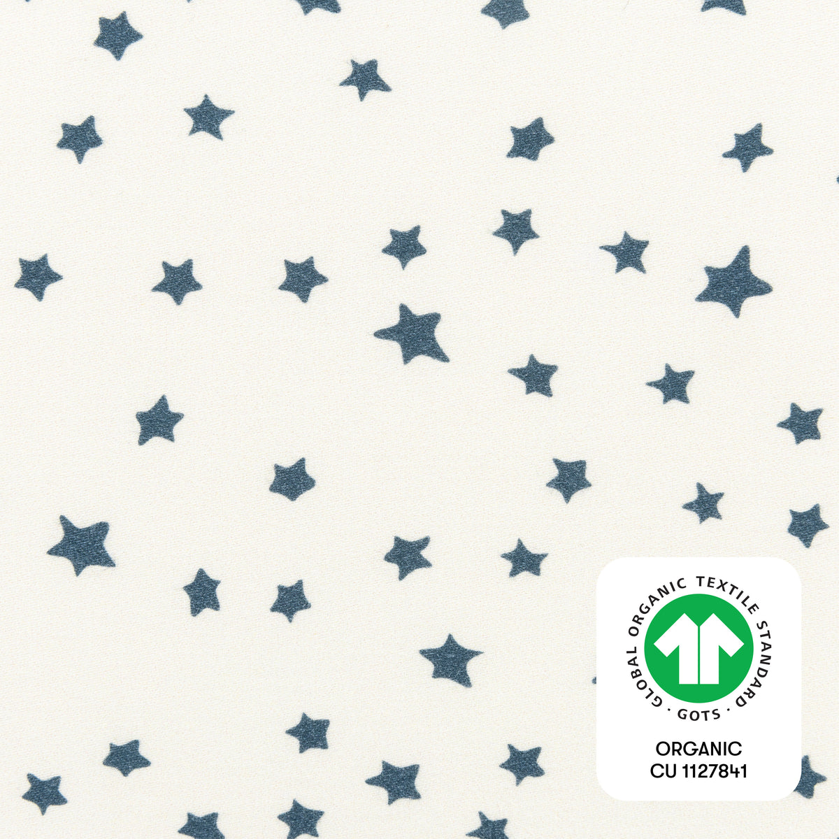 T31035IVS,Babyletto,Doodle Stars Organic Brushed Cotton Crib Sheet in Ivory with Navy Stars