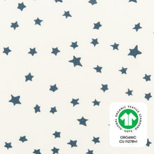 T31035IVS,Babyletto,Doodle Stars Organic Brushed Cotton Crib Sheet in Ivory with Navy Stars