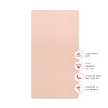T32635DR,Babyletto,Organic Brushed Cotton Crib Sheet in Dusty Rose