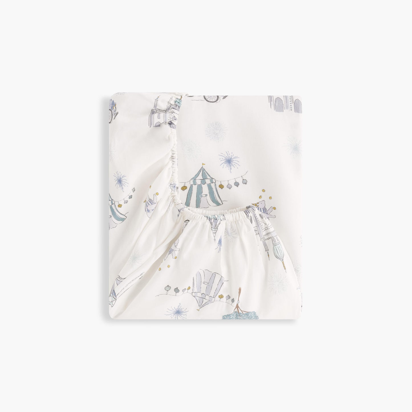 Gooslings Adventures in Wonderland Crib Sheet - Aqua