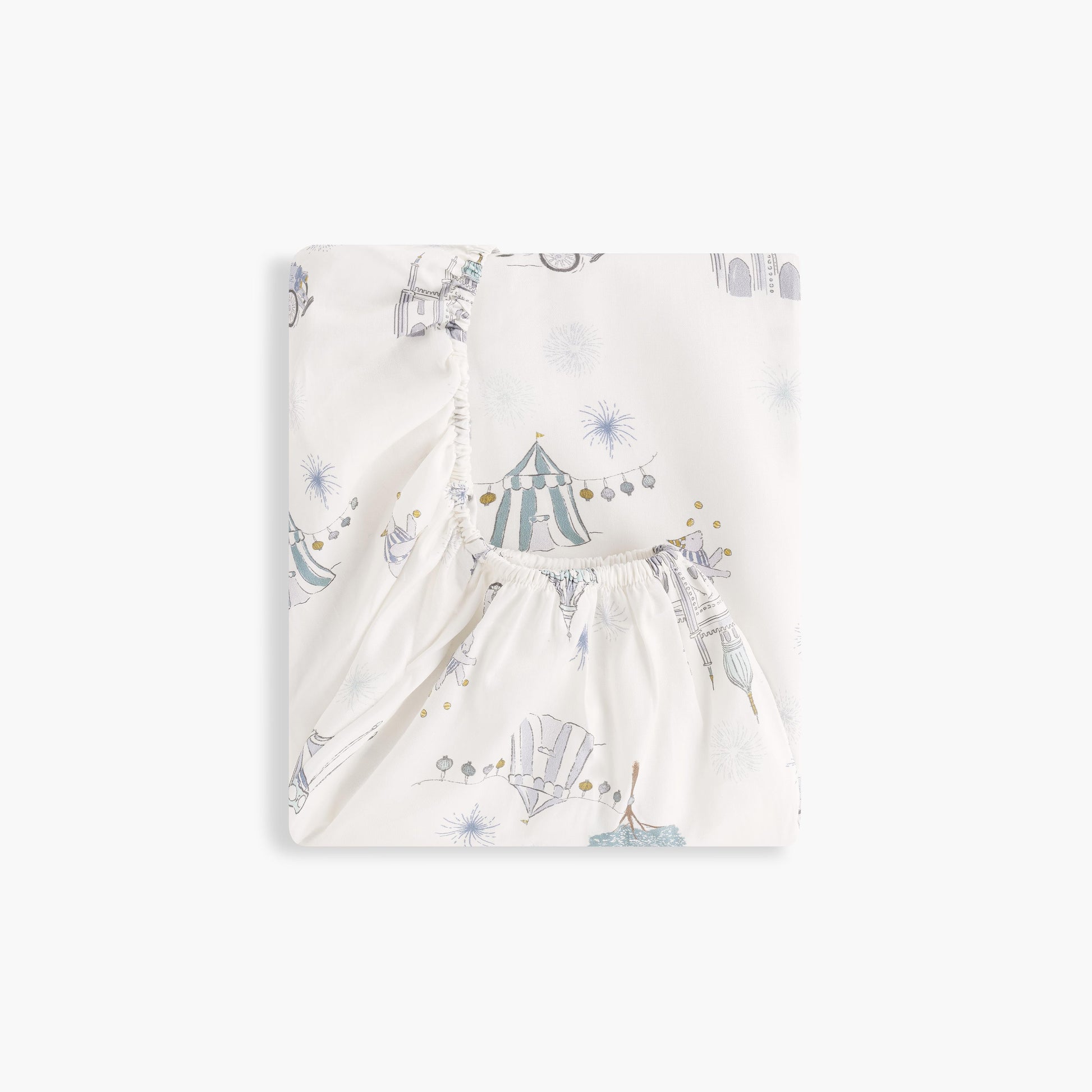Gooslings Adventures in Wonderland Crib Sheet - Aqua