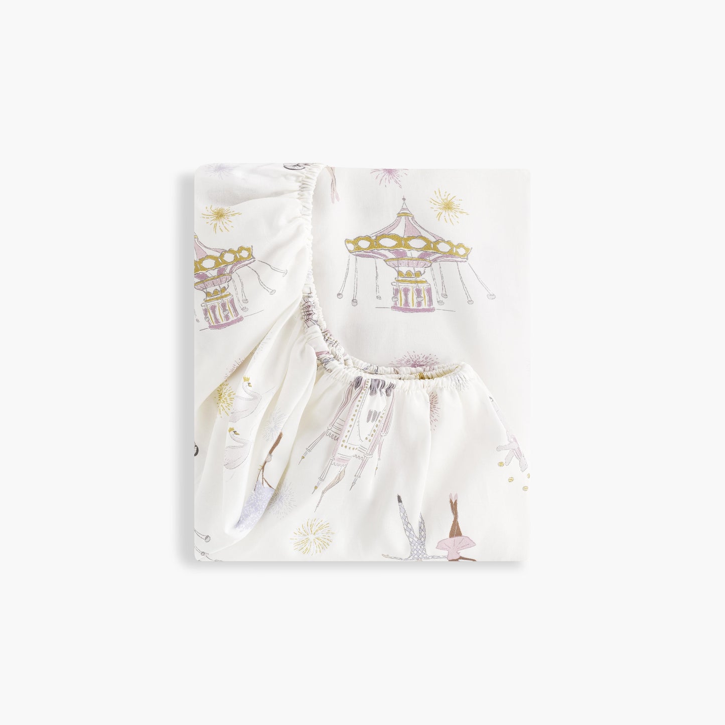 Gooslings Adventures in Wonderland Crib Sheet - Rose