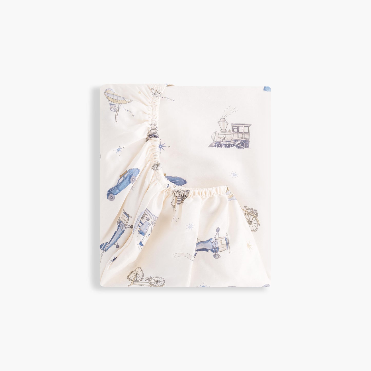 Gooslings Transit Treasures Crib Sheet - Blue