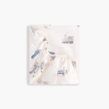Gooslings Transit Treasures Crib Sheet - Blue