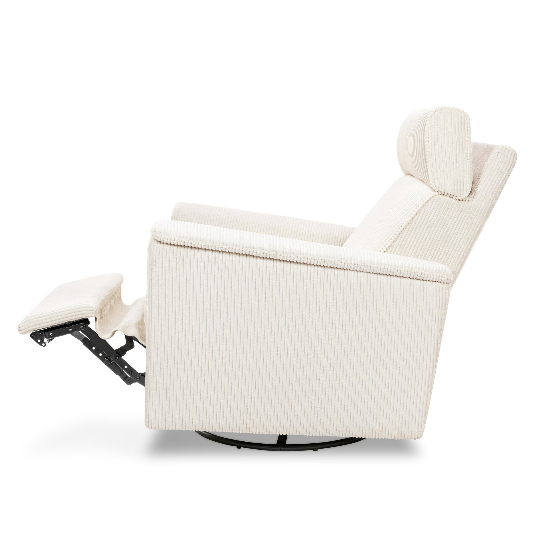 B17183YC,Monogram by Namesake,Willa Deluxe Power Glider Recliner w/Heat&Massage in Ivory Corduroy