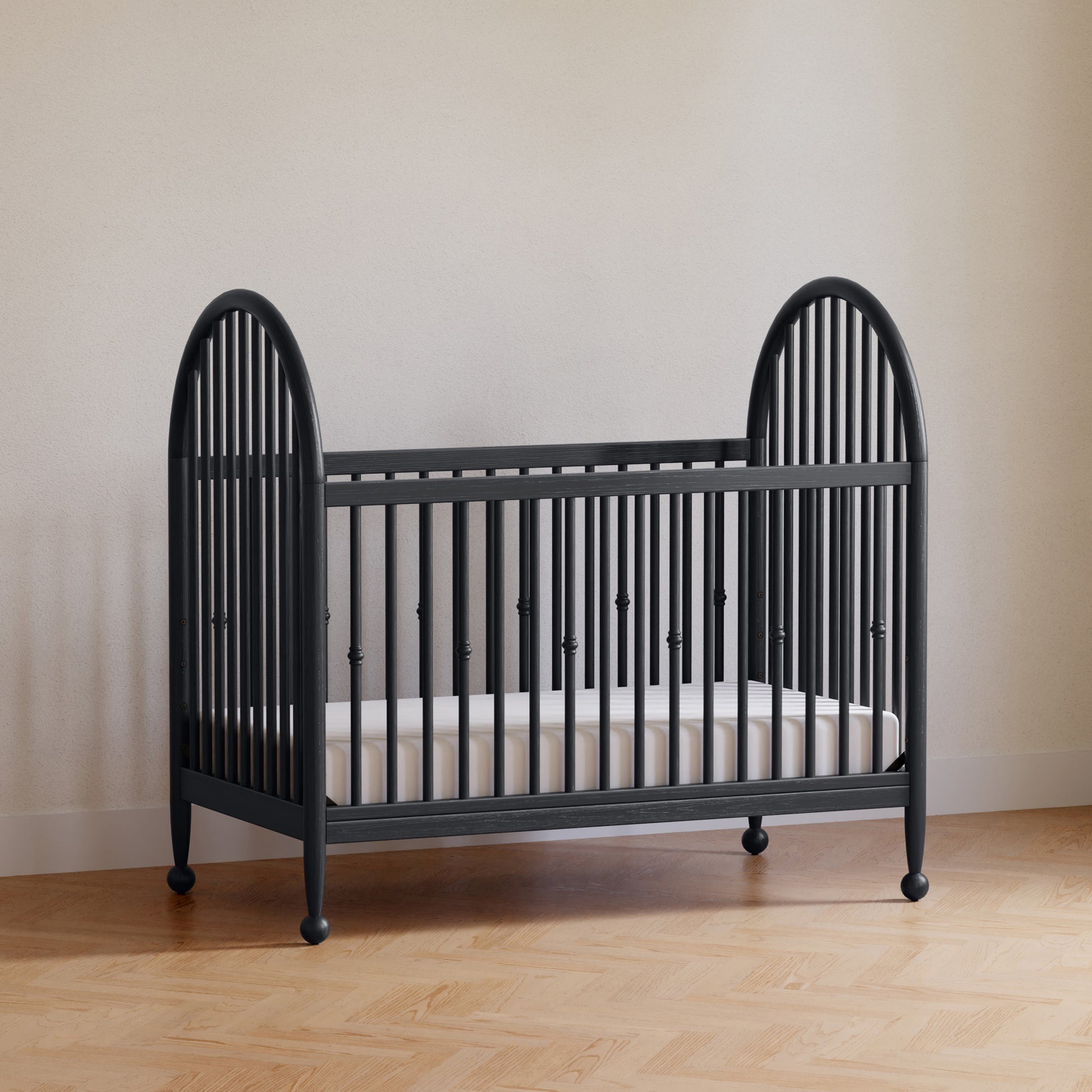 M31401AB,Namesake,Alouette 3-in-1 Convertible Spindle Crib in Archival Black