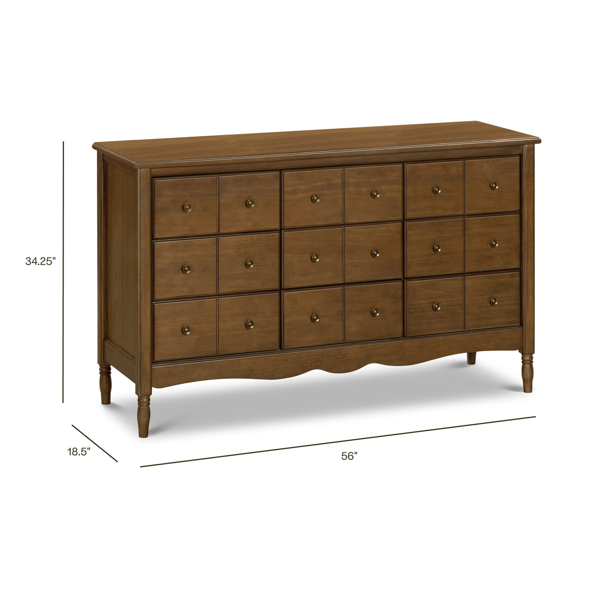 Liberty 9-Drawer Wide Assembled Dresser (56") - dimensions