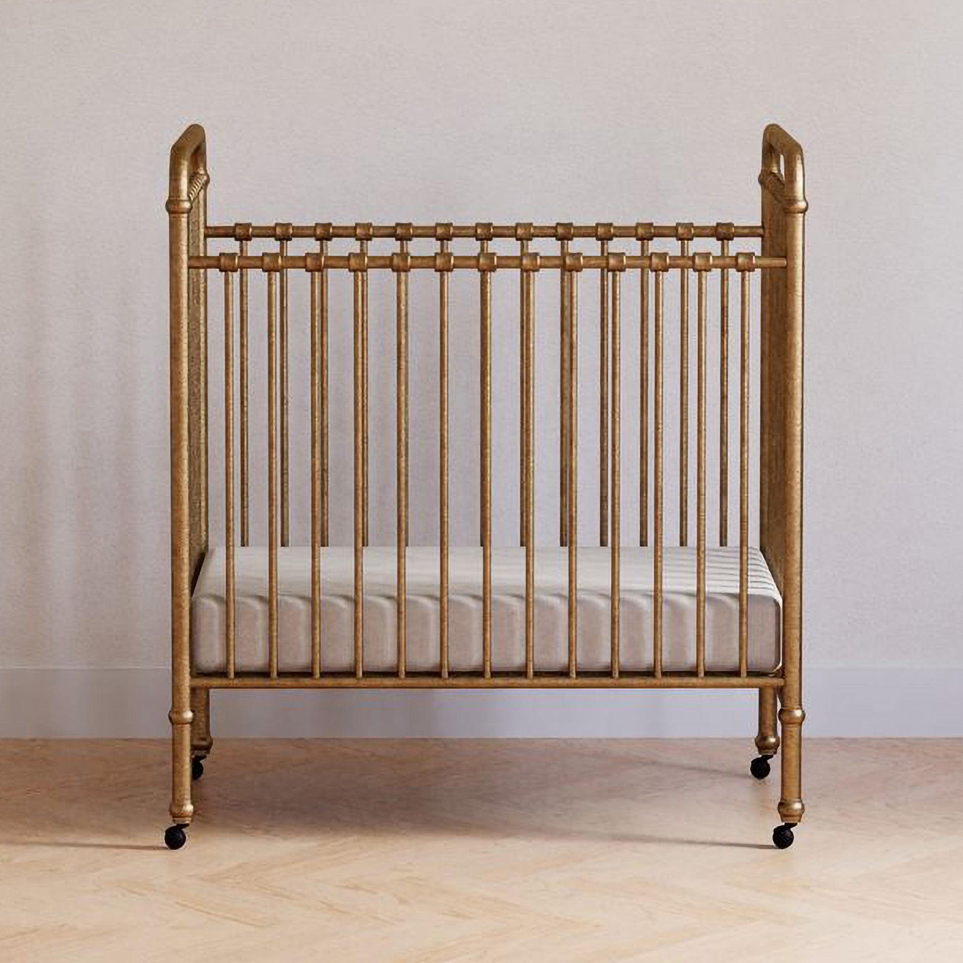 M15598VG,Namesake,Abigail 3-in-1 Convertible Mini Crib in Vintage Gold