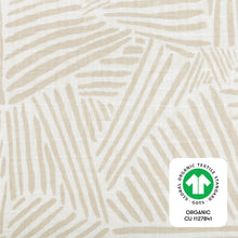 T29237,Oat Stripe Quilted Muslin Changing Pad Cover in GOTS Certified Organic Cotton