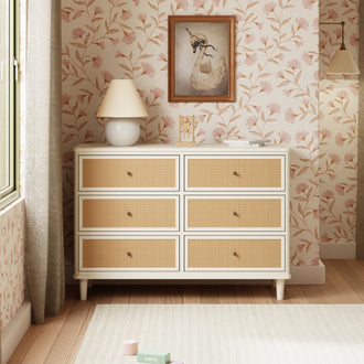 Marin with Cane 6 Drawer Assembled Dresser (49")