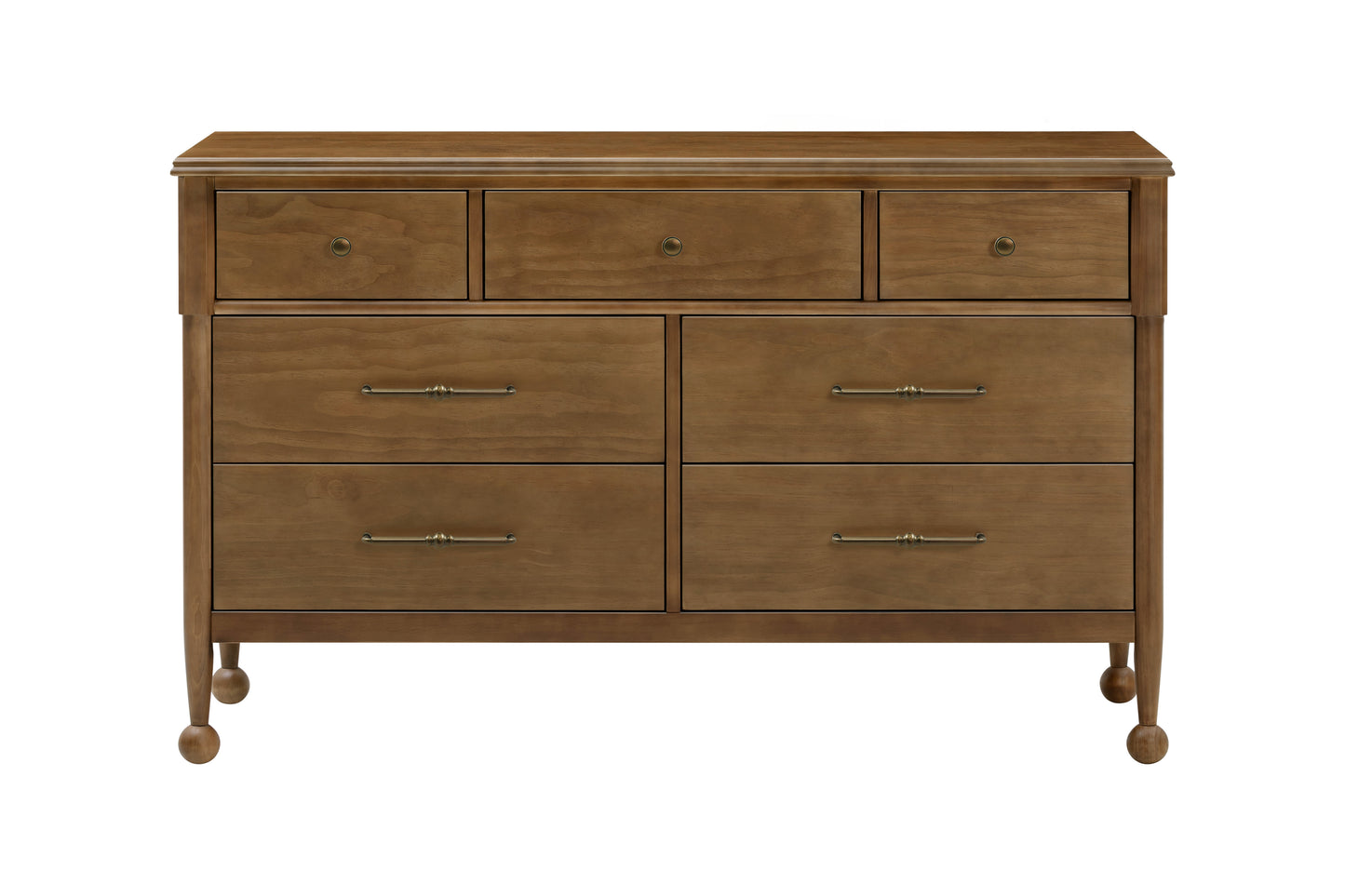 M31416NL,Namesake,Alouette 7-Drawer Assembled Dresser in Natural Walnut