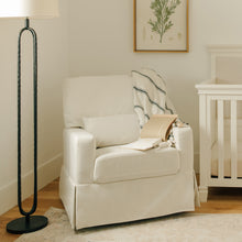 M21787PCMEW,Crawford Pillowback Comfort Swivel Glider in Performance Cream Eco-Weave