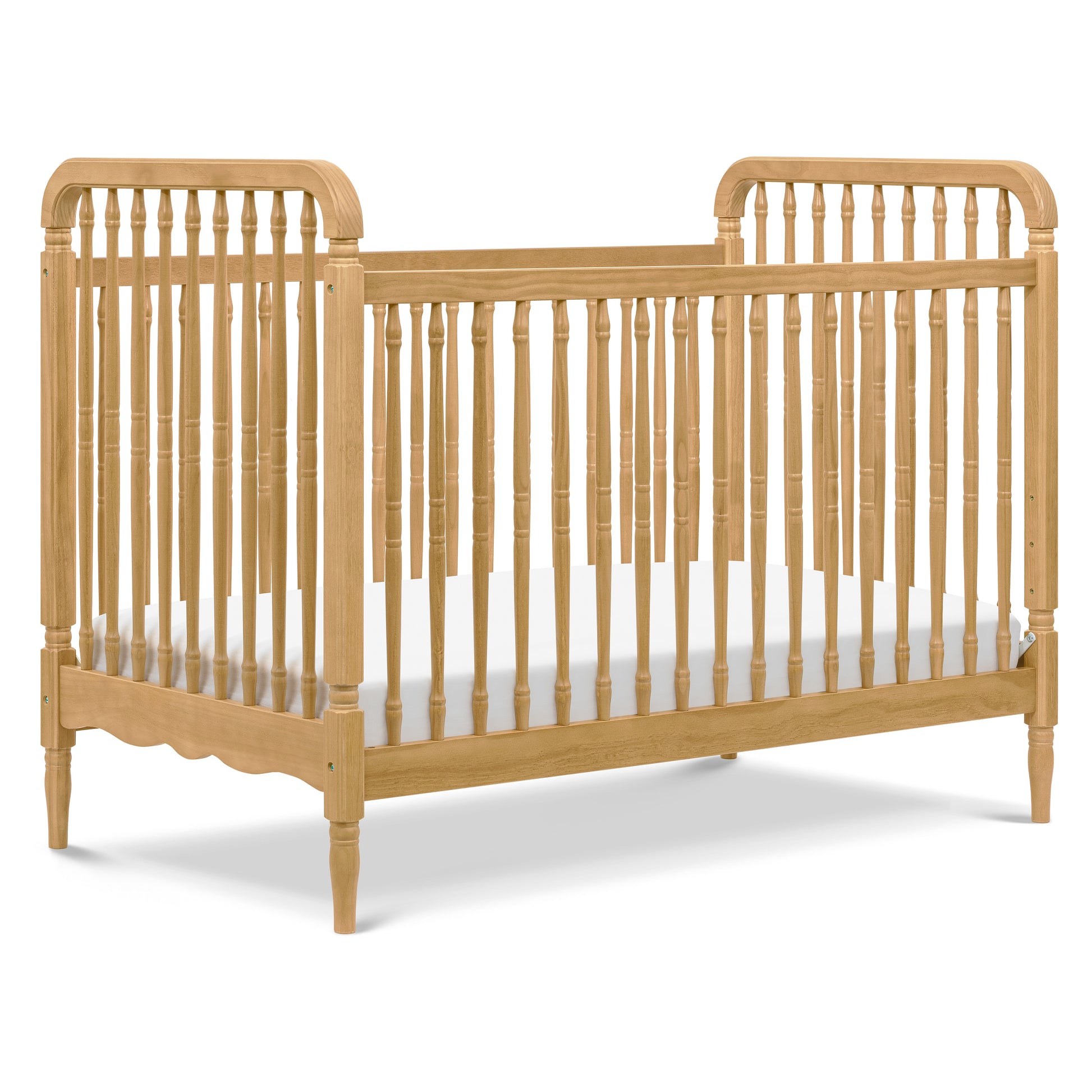 M7101HY,Namesake,Liberty 3-in-1 Convertible Spindle Crib w/Toddler Bed Conversion Kit in Honey