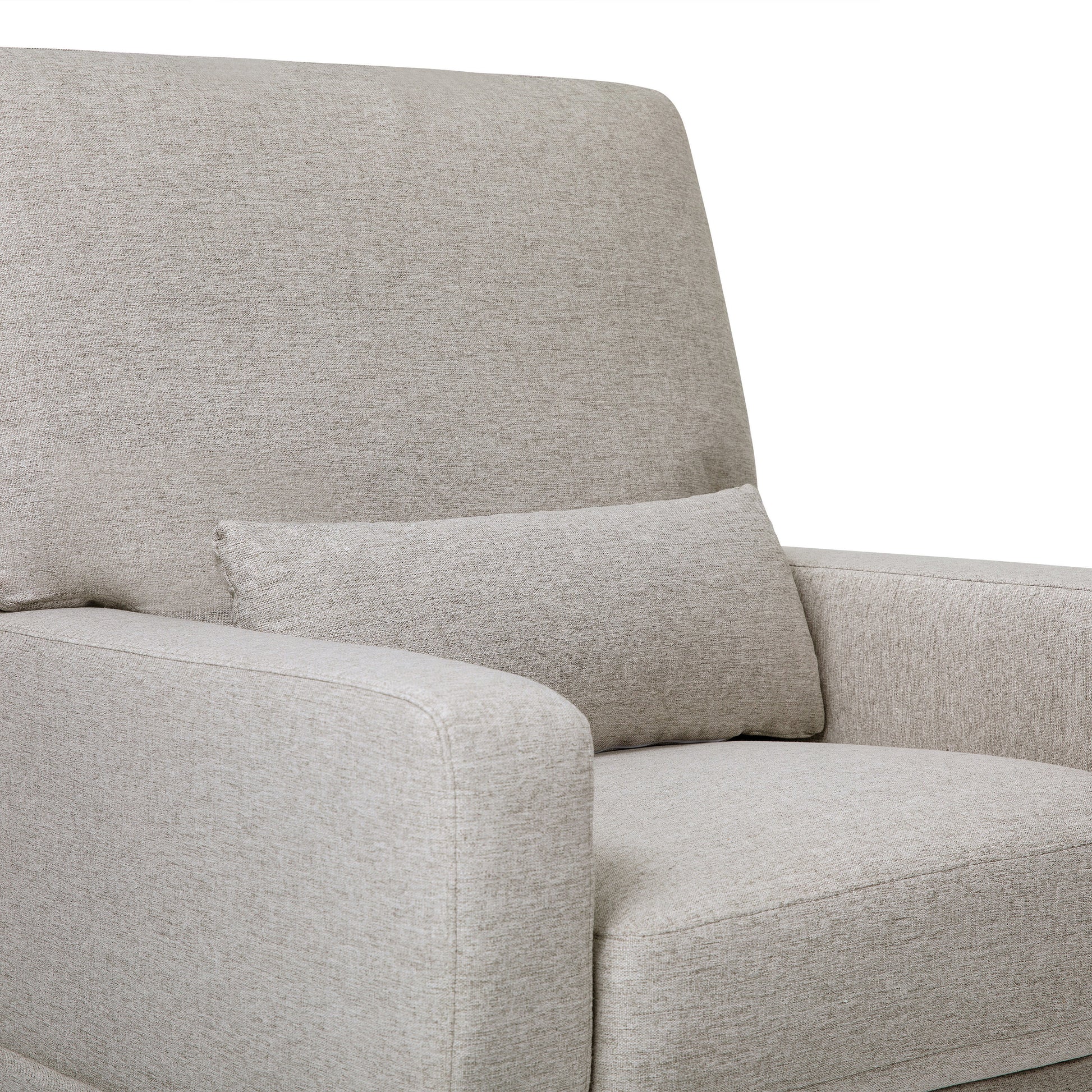 M21787PGEW,Namesake,Crawford Pillowback Comfort Swivel Glider in Performance Grey Eco-Weave