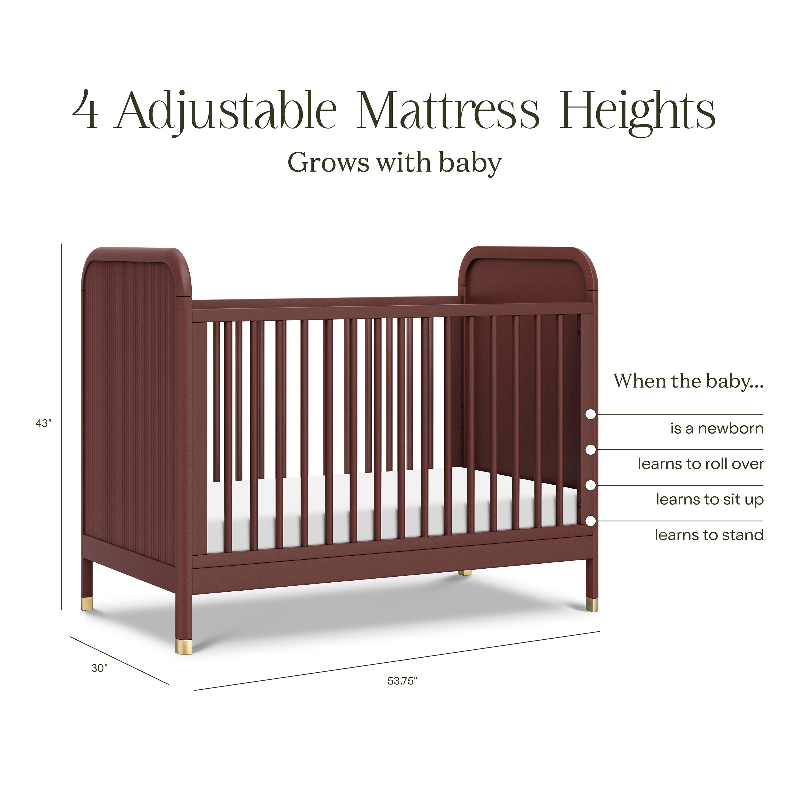 Namesake Brimsley Tambour 3 in 1 Convertible Crib