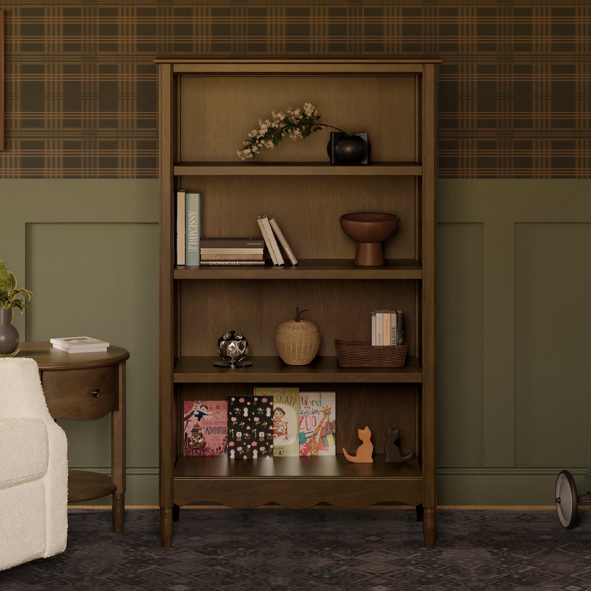 M7114NL,Namesake,Liberty Assembled Bookcase in Natural Walnut