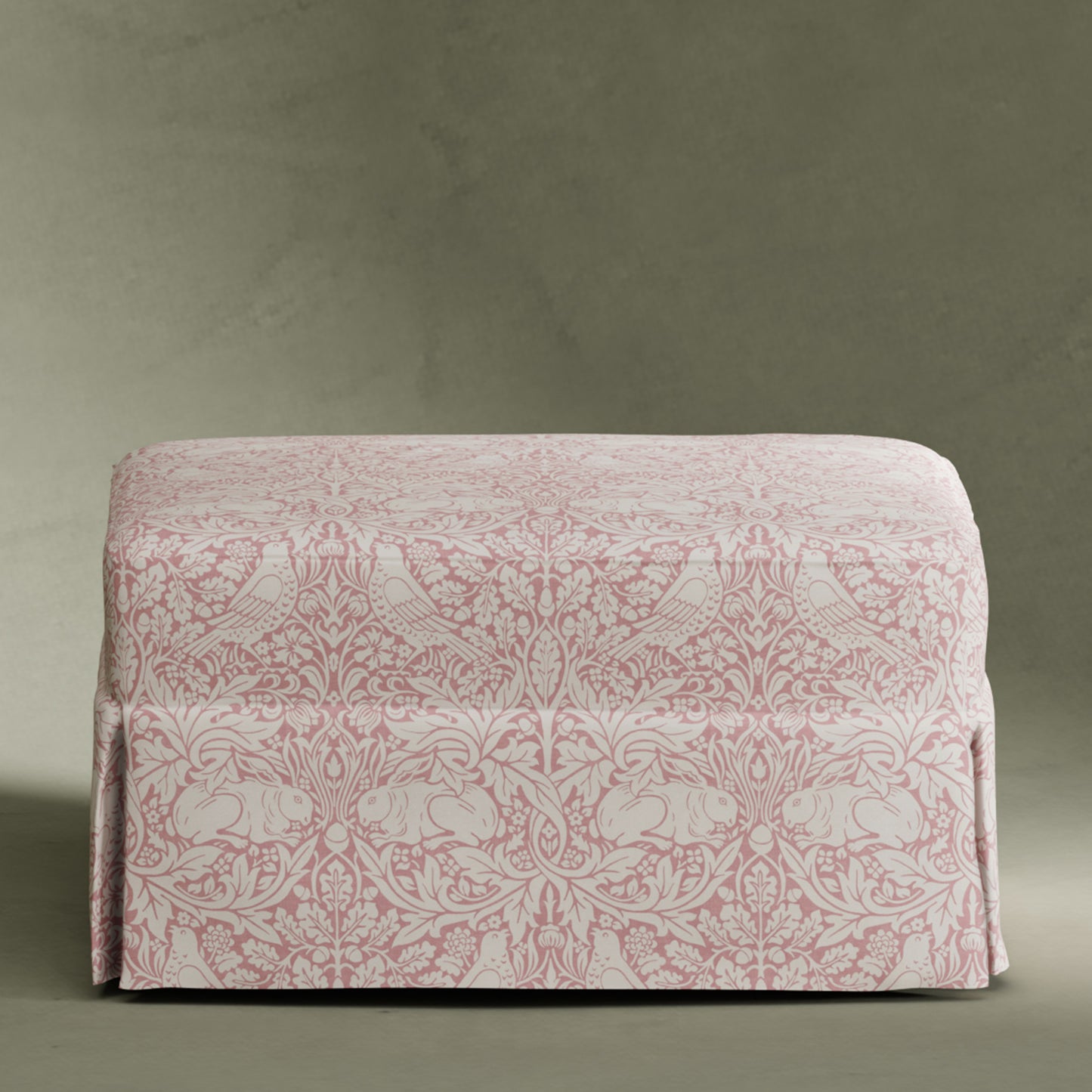 M21785PBRR,Namesake,Crawford Gliding Ottoman in Pure Brer Rabbit in Rose