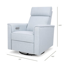 M17186PCET,Namesake,Willa Plus Power Glider Recliner w/ Power Headrest in Performance Chambray Eco-Twill