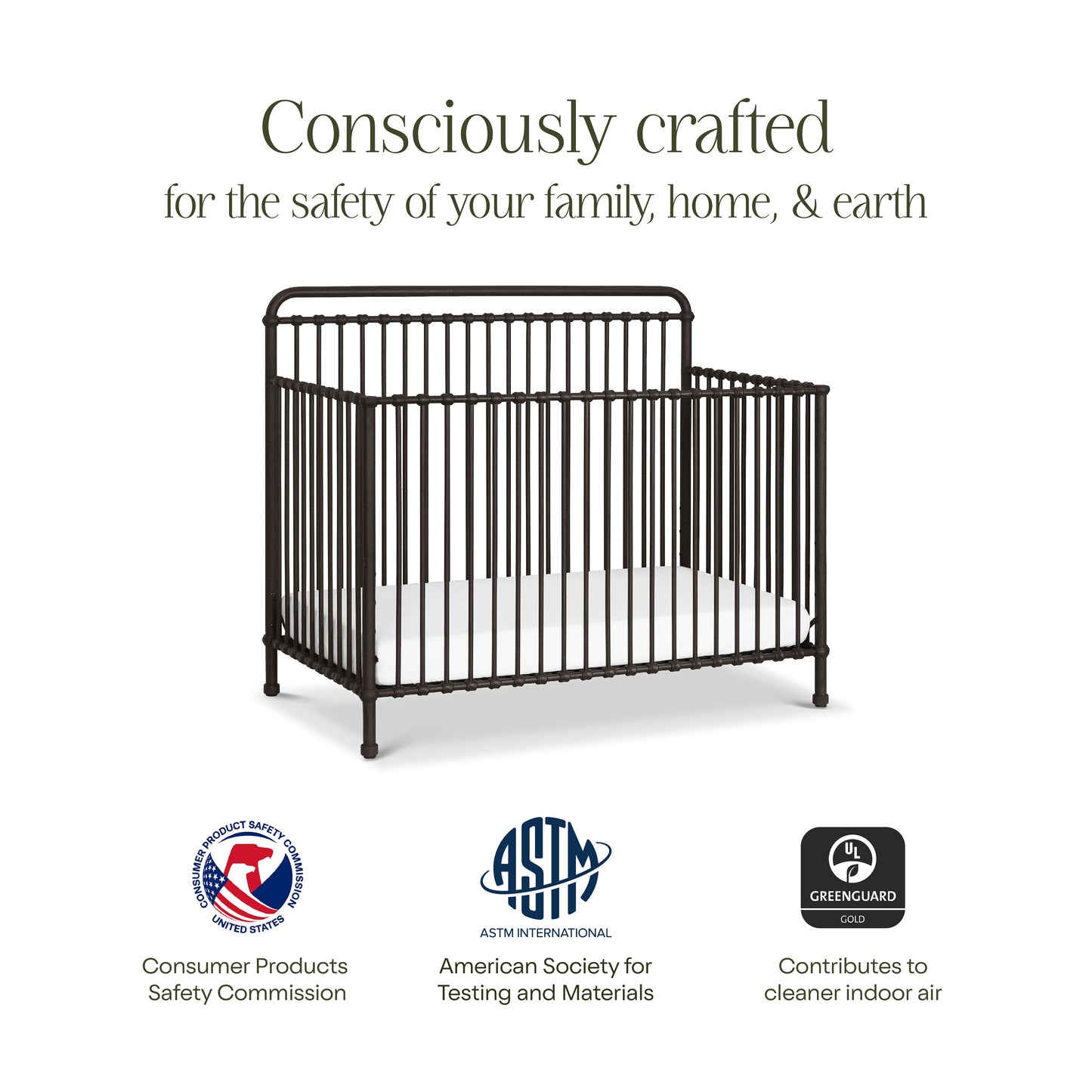 B15301UR,Namesake,Winston 4-in-1 Convertible Crib in Vintage Iron