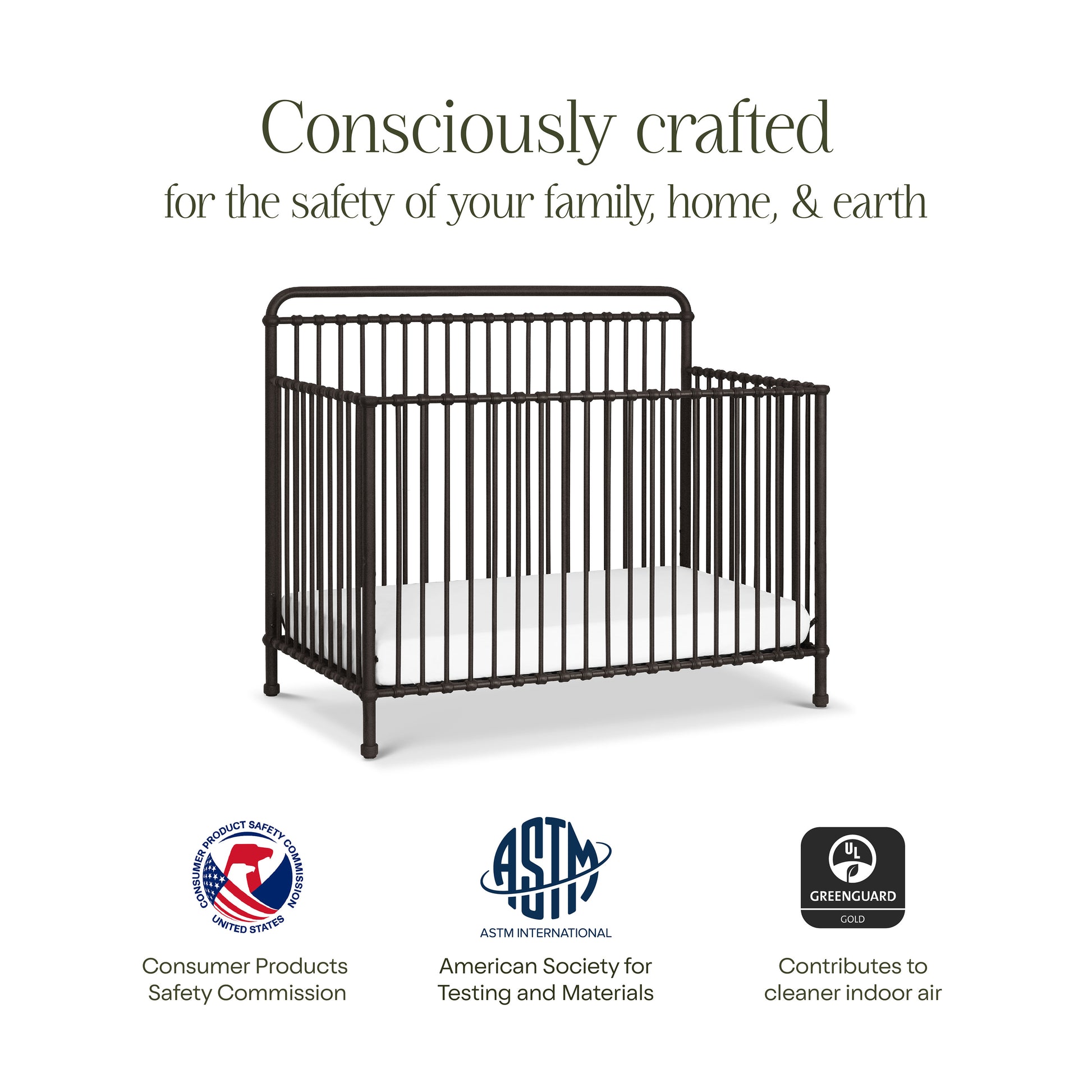B15301UR,Namesake,Winston 4-in-1 Convertible Crib in Vintage Iron