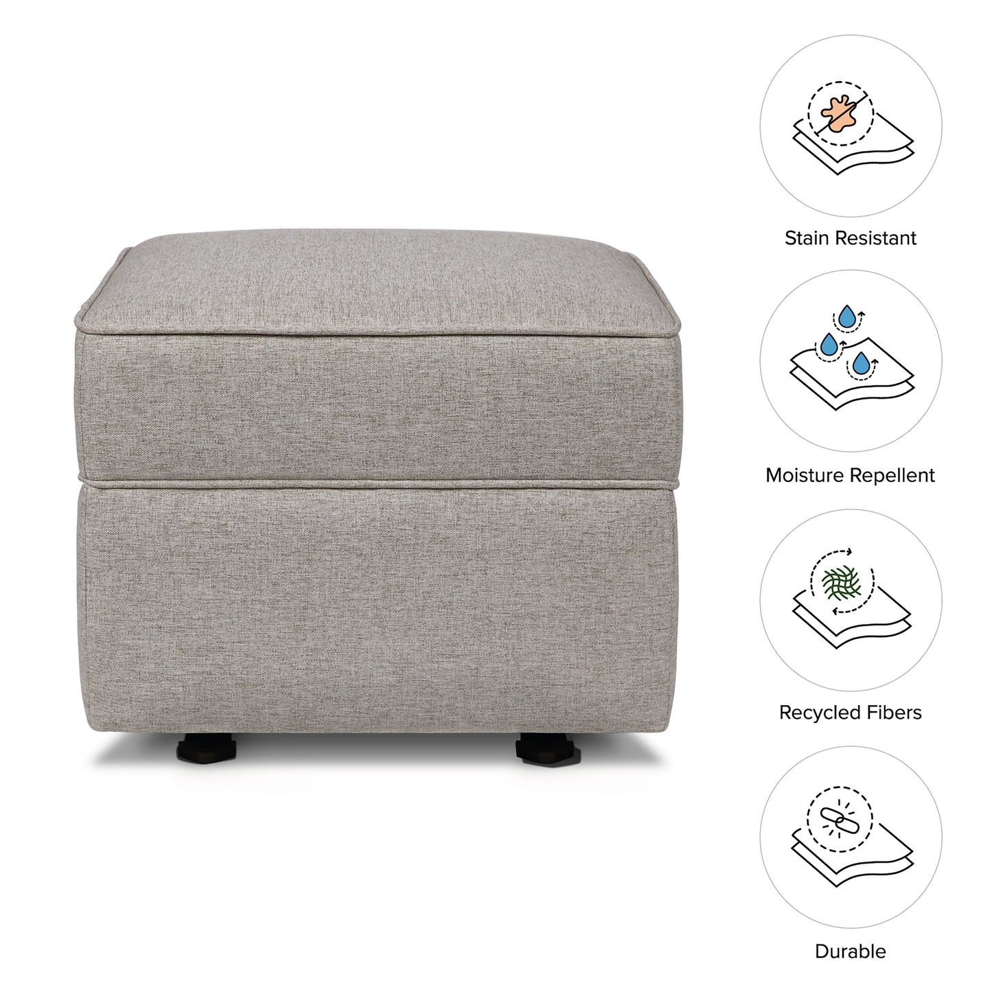 M17285PGEW,Namesake,Willa/Alden Gliding Ottoman in Performance Grey Eco-Weave