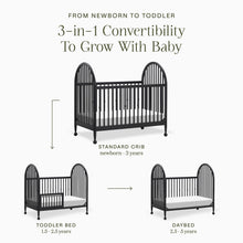 M31401AB,Namesake,Alouette 3-in-1 Convertible Spindle Crib in Archival Black