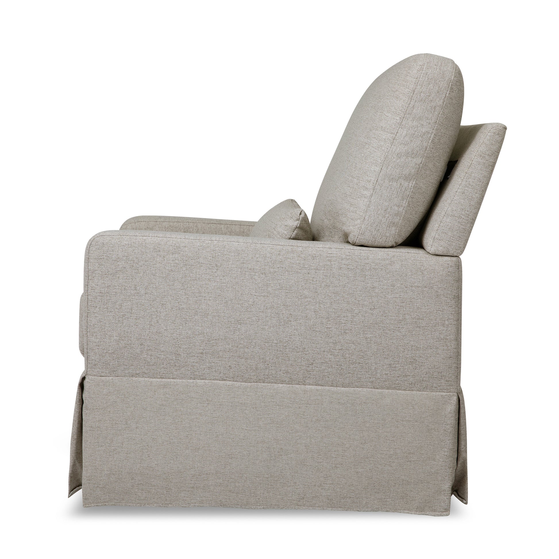 M21787PGEW,Namesake,Crawford Pillowback Comfort Swivel Glider in Performance Grey Eco-Weave