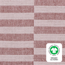 T30436,Babyletto,Maroon Stripe Muslin Mini Crib Sheet in GOTS Certified Organic Cotton
